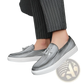 Men's Brown Leather Tassel Loafers with White Sole