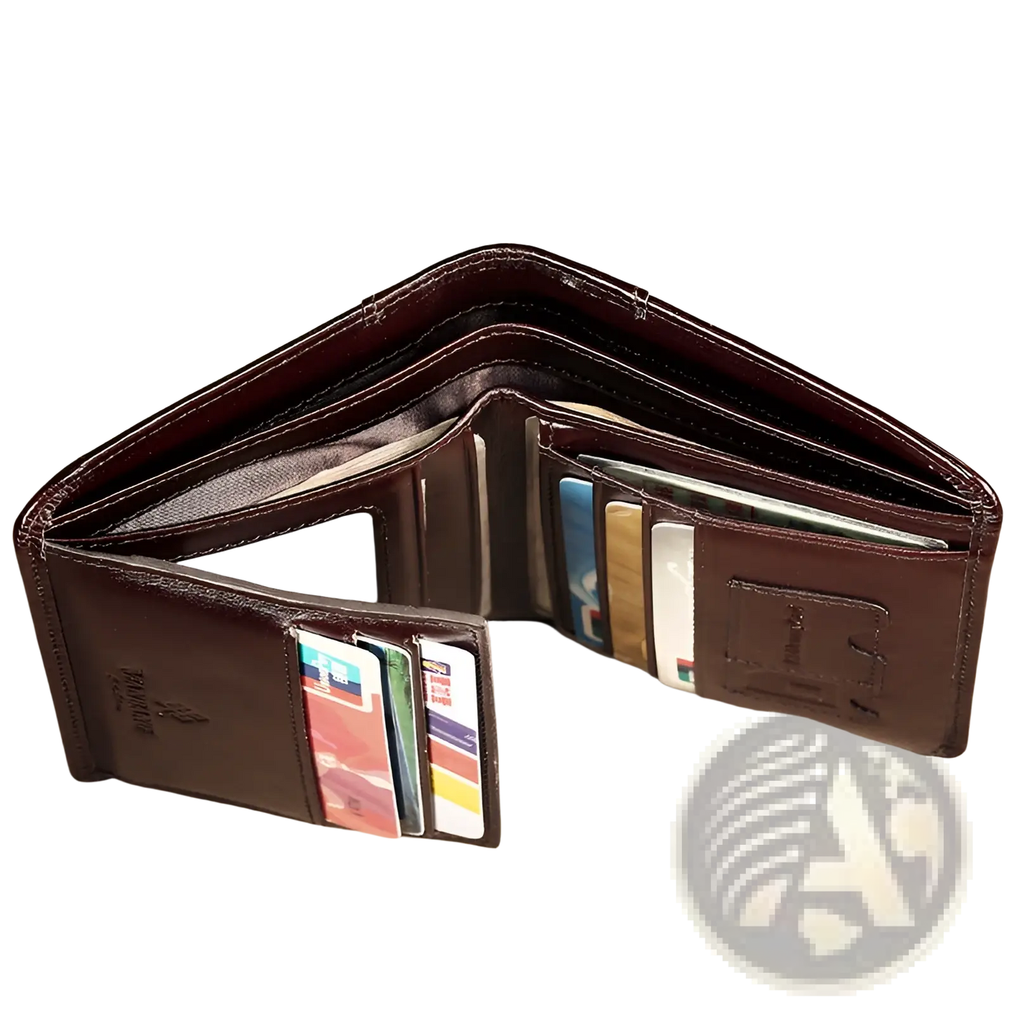 Men's Brown Leather Wallet with Card Slots