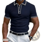 Men's Business Casual Modal Polo Shirt with Contrast Trim