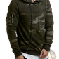 Men's Camouflage Slim Fit Hooded Sweater with Sleeve Pocket