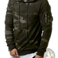 Men's Camouflage Slim Fit Hooded Sweater with Sleeve Pocket
