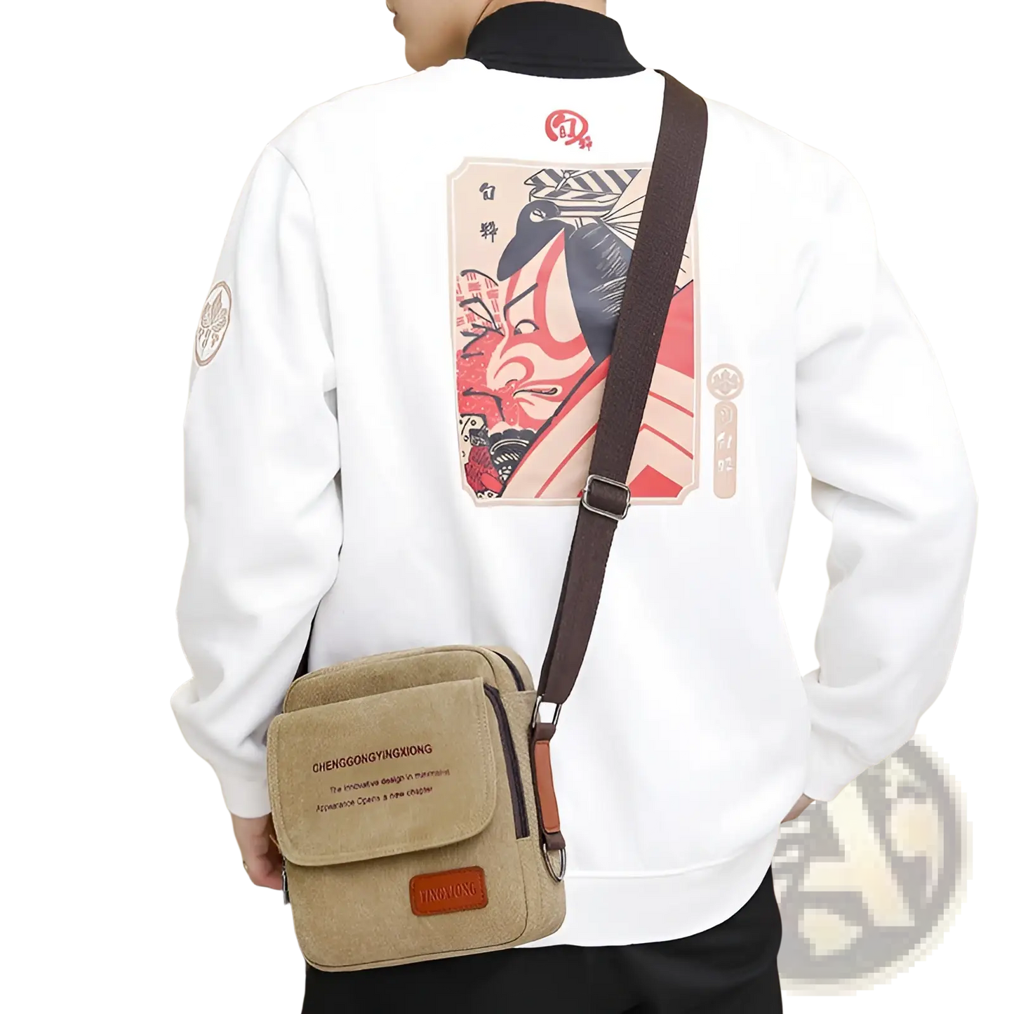 Men's Canvas Crossbody Business Shoulder Bag