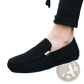 Men's Canvas Slip on Loafers with Buckle Detail