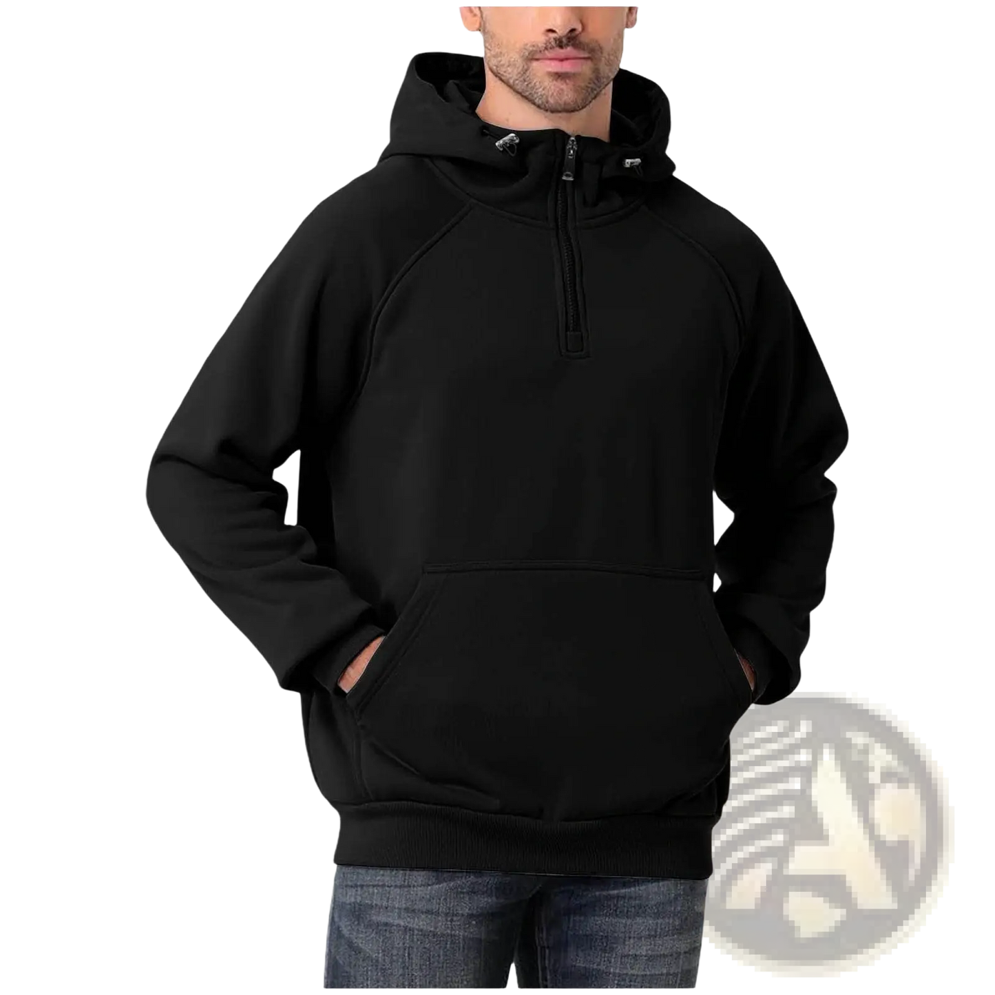 Men's Casual Multi Color Half Zip Pullover Hoodie