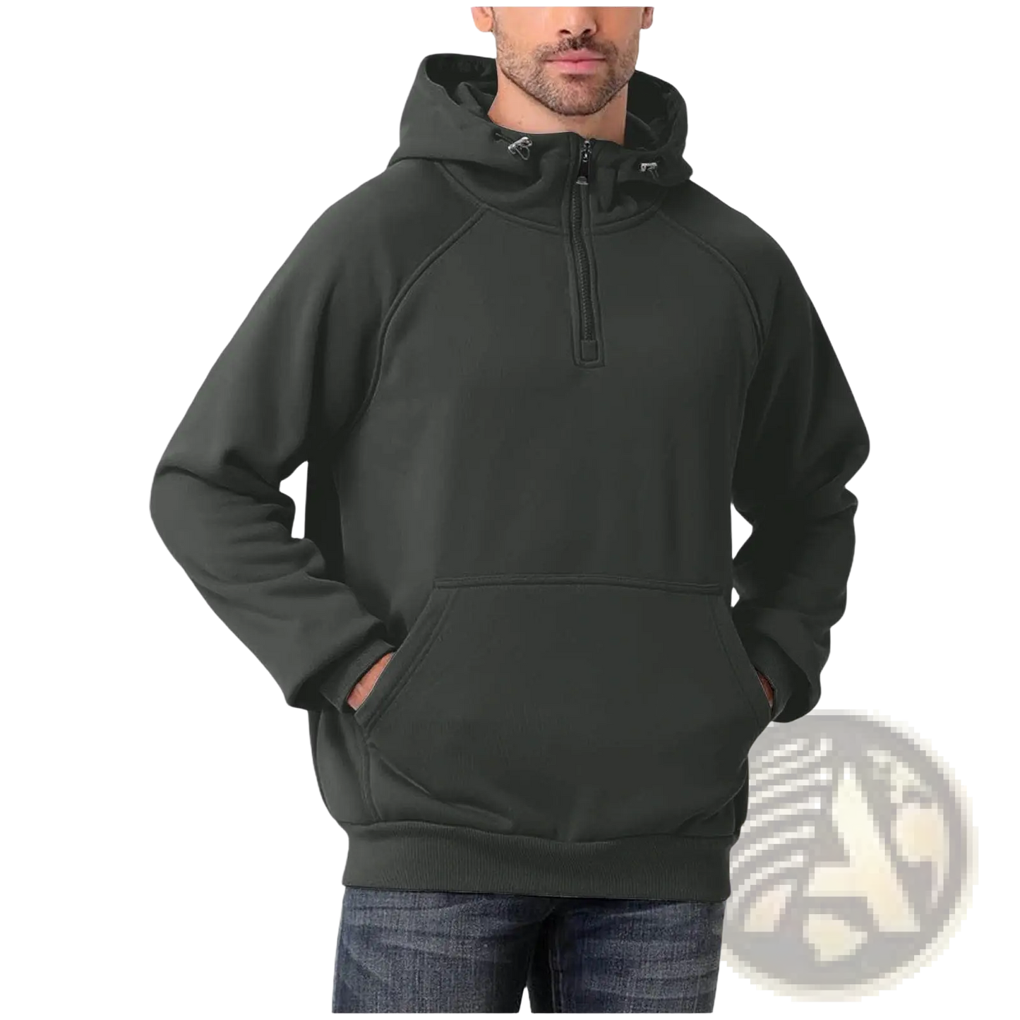 Men's Casual Multi Color Half Zip Pullover Hoodie