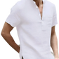 Men's Casual Short Sleeve Linen Blend Summer Shirt
