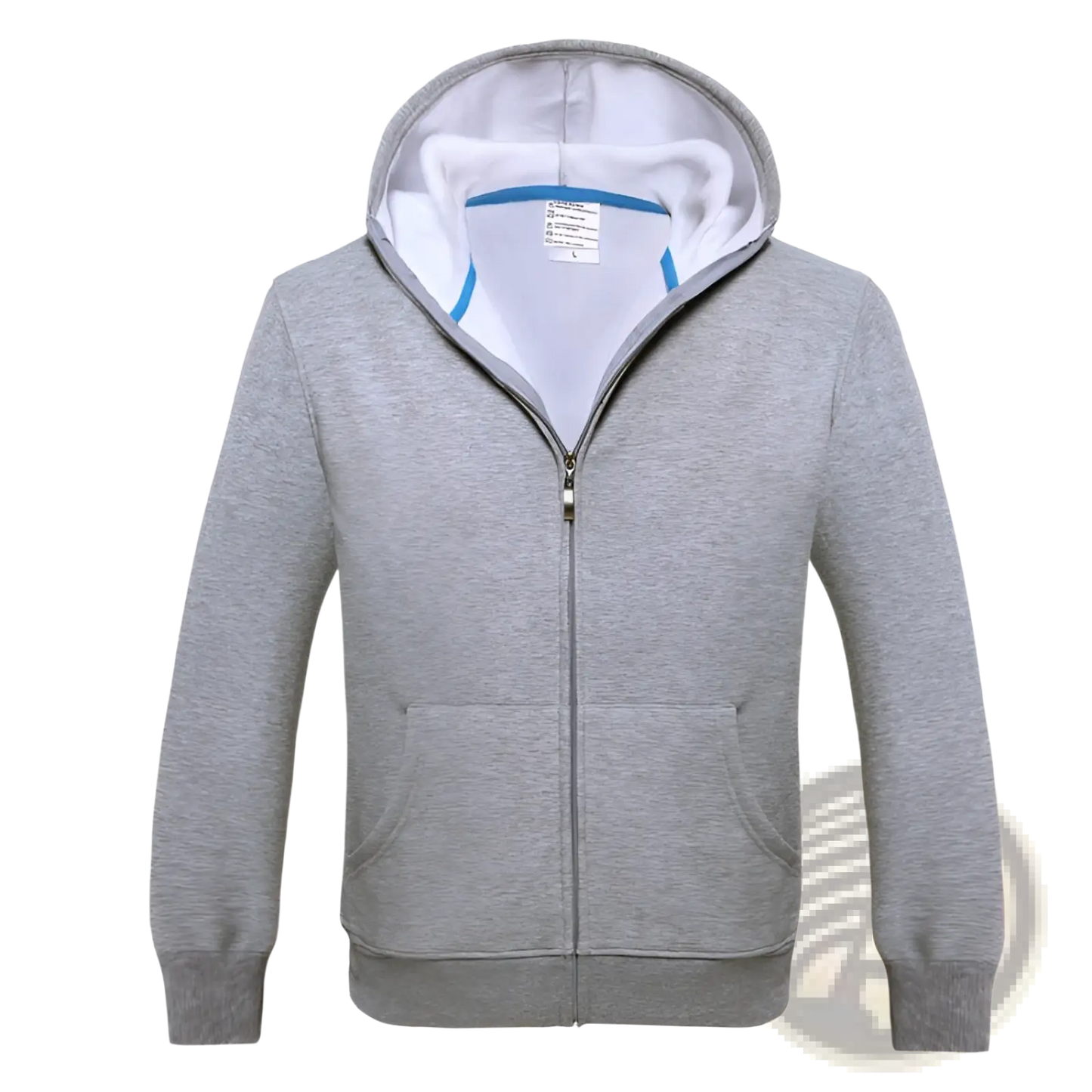 Men's Contrast Trim Fleece Zip Hoodie