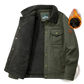Men's Corduroy Fleece Lined Quilted Patch Jacket