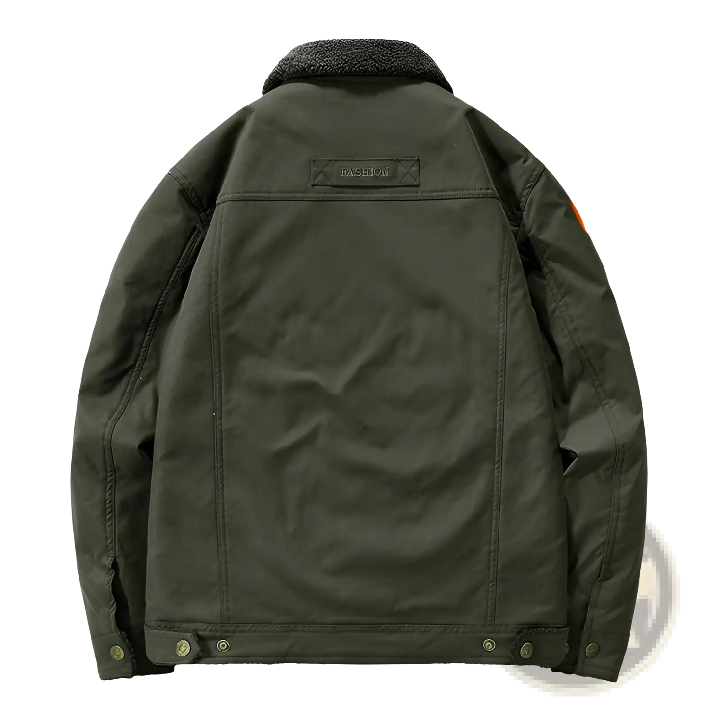 Men's Corduroy Fleece Lined Quilted Patch Jacket