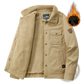 Men's Corduroy Fleece Lined Quilted Patch Jacket