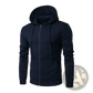 Men's Cotton Blend Zip Up Pocket Hoodie
