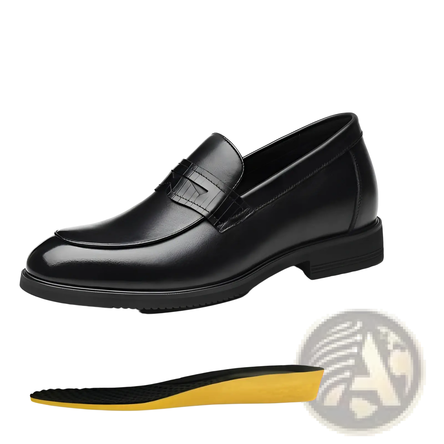 Men's Cowhide Leather Height Increasing Formal Loafers
