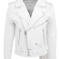 Men's Cowhide Leather Motorcycle Biker Jacket with Lapels