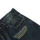 Men's Distressed Dark Wash Straight Leg Ripped Jeans