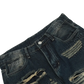 Men's Distressed Dark Wash Straight Leg Ripped Jeans