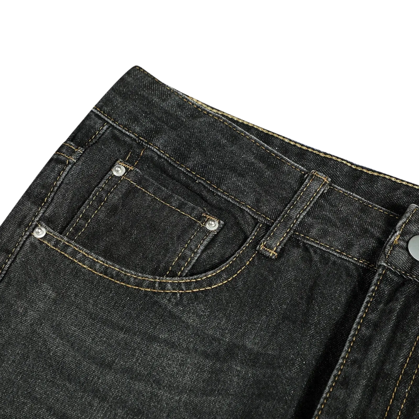 Men's Distressed Flare Leg Dark Wash Denim Jeans