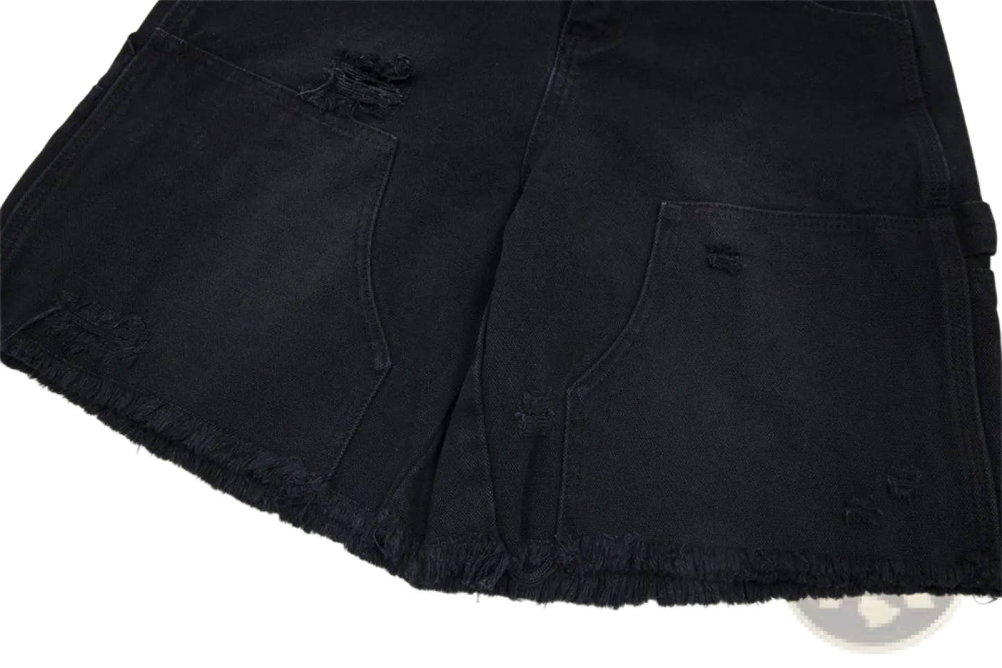 Men's Distressed Frayed Hem Denim Shorts