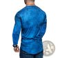 Men's Distressed Textured Long Sleeve T-shirt