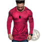 Men's Distressed Textured Long Sleeve T-shirt