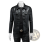 Men's Faux Leather Button Front Motorcycle Jacket