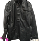 Men's Faux Leather Stand Collar Trench Coat