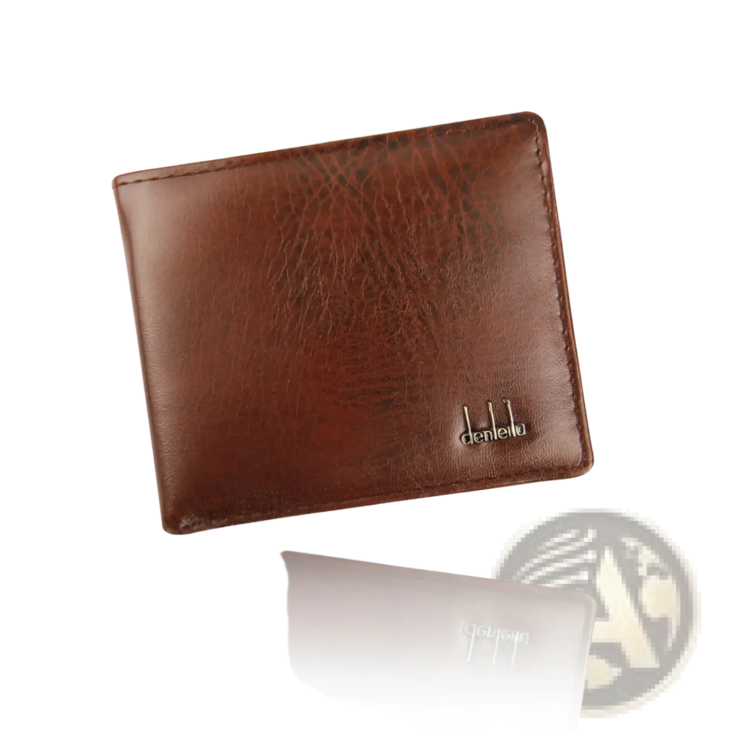Men's Faux Leather Textured Business Bifold Wallet