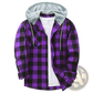 Men's Fleece Lined Plaid Flannel Hooded Shirt