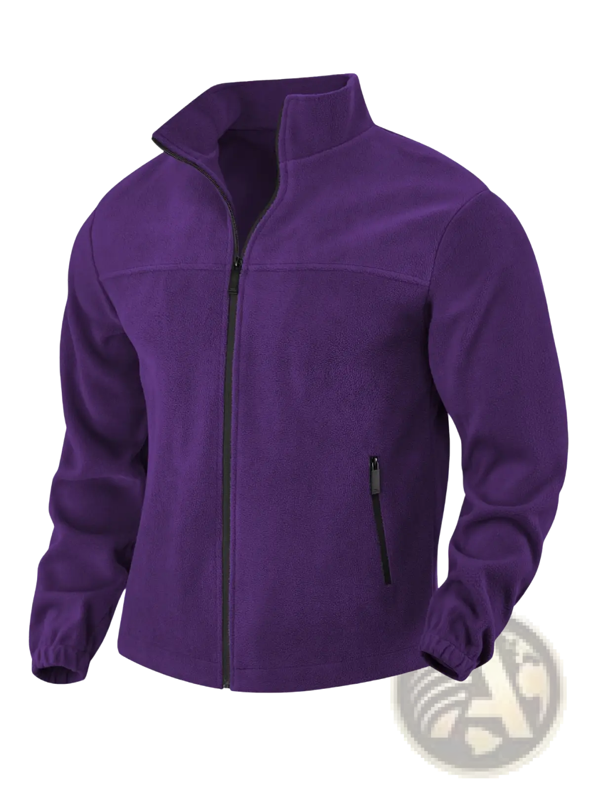 Men's Full Zip Polar Fleece Stand Collar Jacket