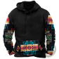 Men's Geometric Tribal Print Streetwear Pullover Hoodie