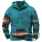 Men's Geometric Tribal Print Streetwear Pullover Hoodie