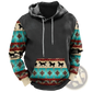 Men's Geometric Tribal Print Streetwear Pullover Hoodie