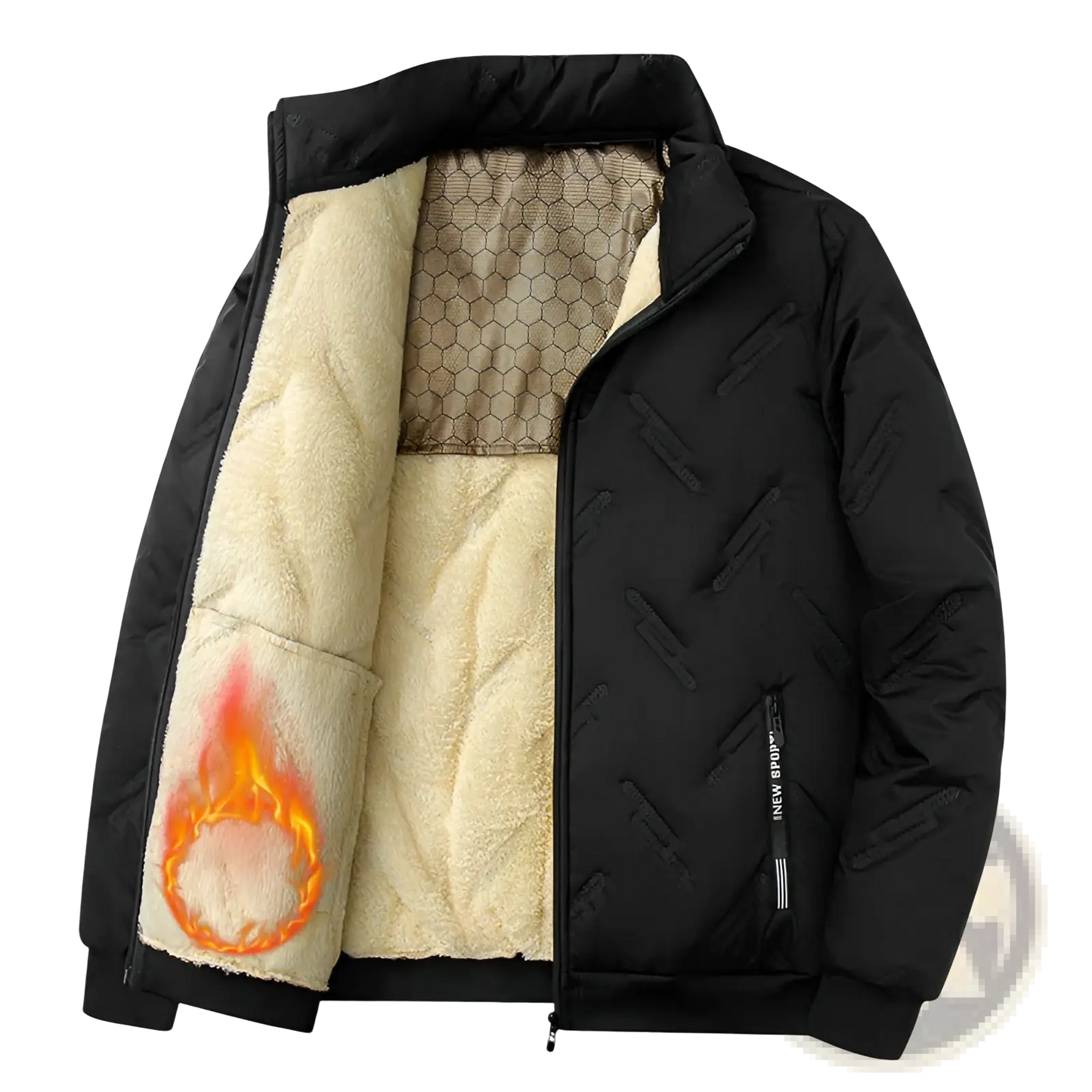 Men's Graphene Quilted Winter Jacket with Fleece Lining