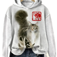Men's Graphic Print Pullover Hooded Sweatshirt
