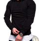 Men's Gray Camo Pleated Raglan Sleeve Hoodie