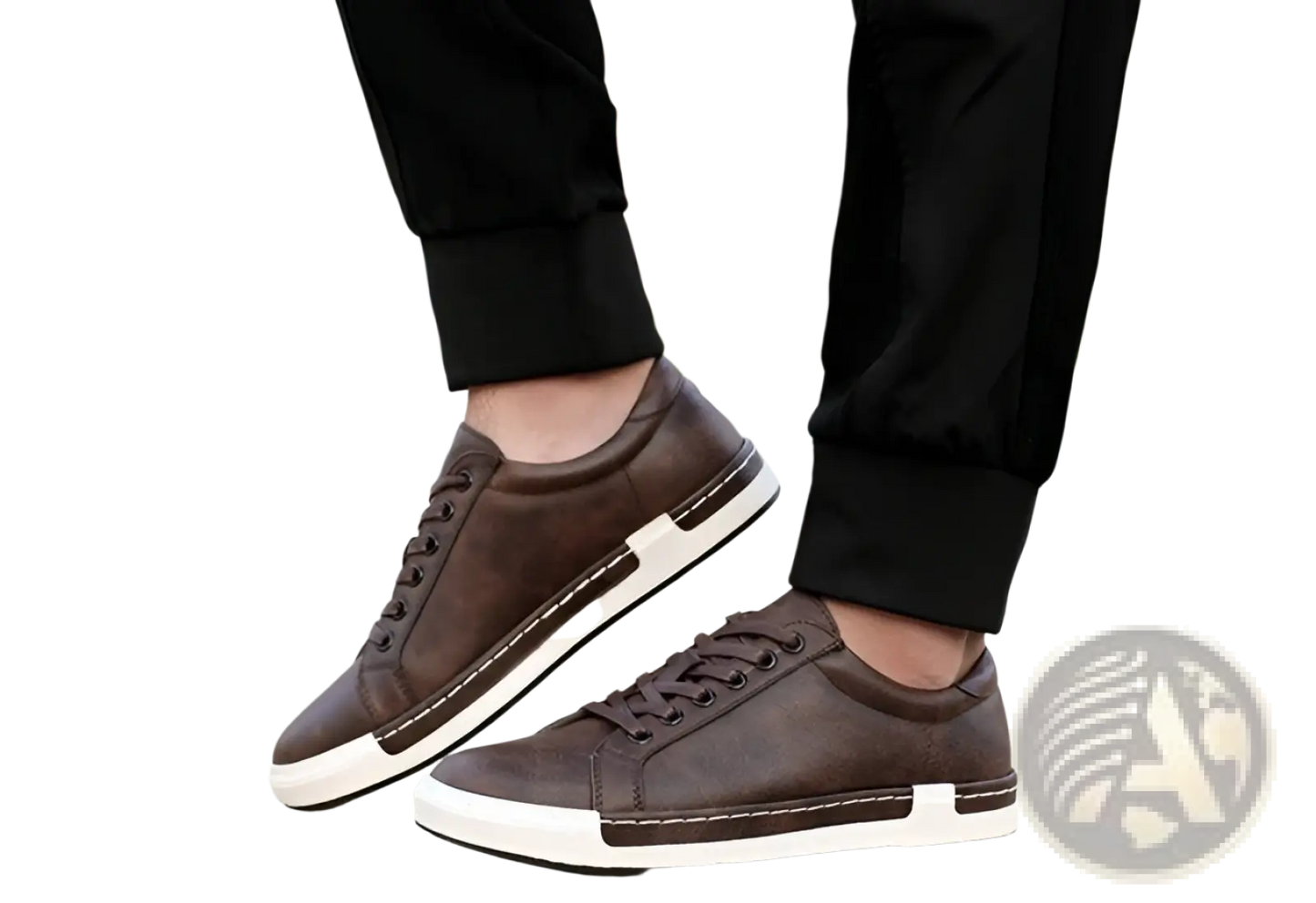 Men's Handmade Leather Low Top Sneakers Casual Shoes