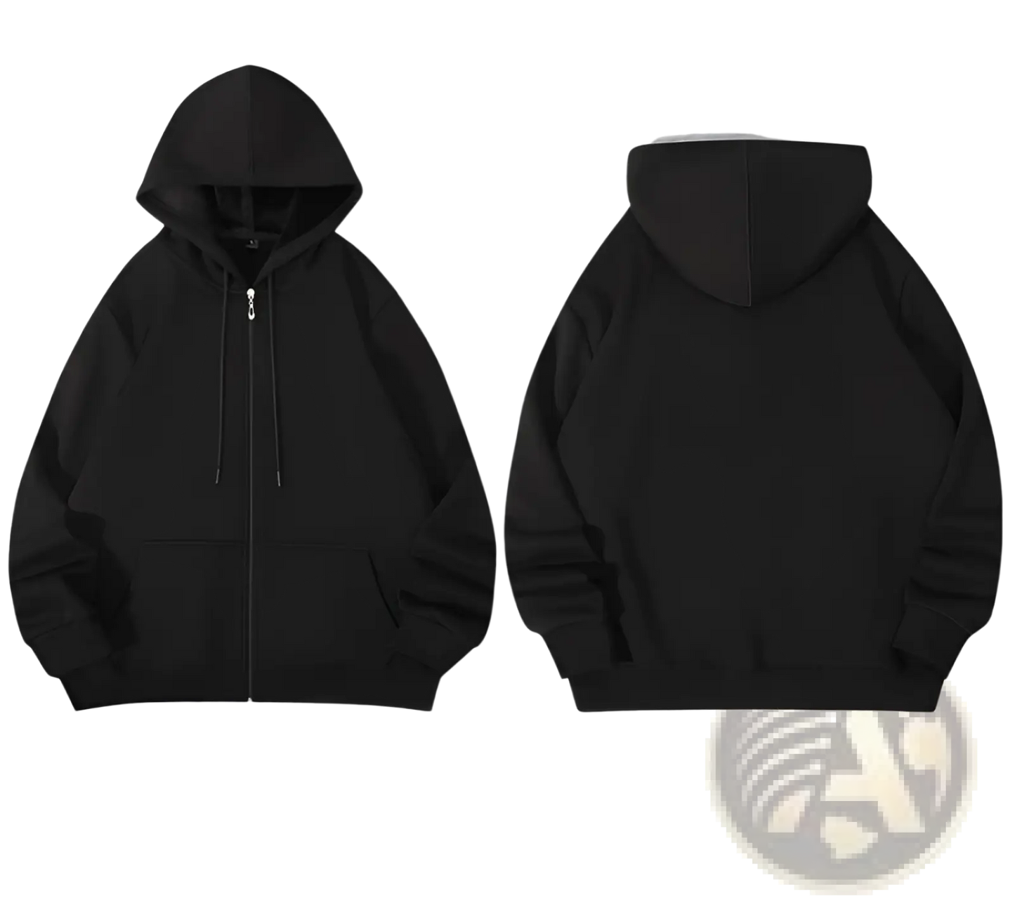 Men's Heavyweight Plus Size Fleece Zip Hoodie