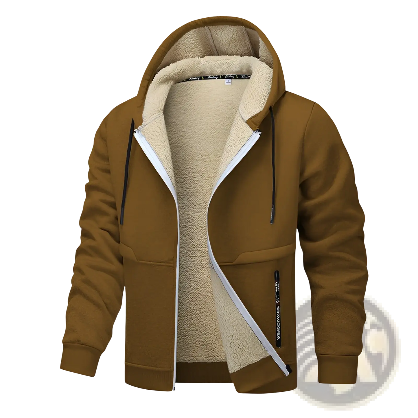 Men's Heavyweight Sherpa Lined Fleece Zip Up Hoodie