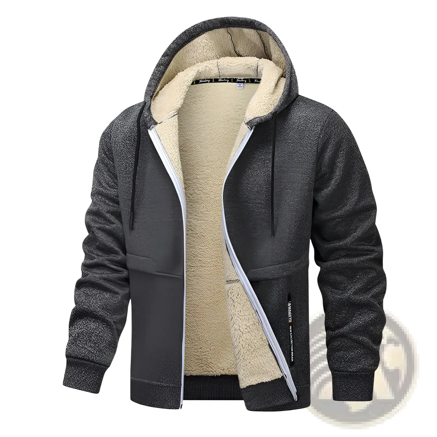 Men's Heavyweight Sherpa Lined Fleece Zip Up Hoodie