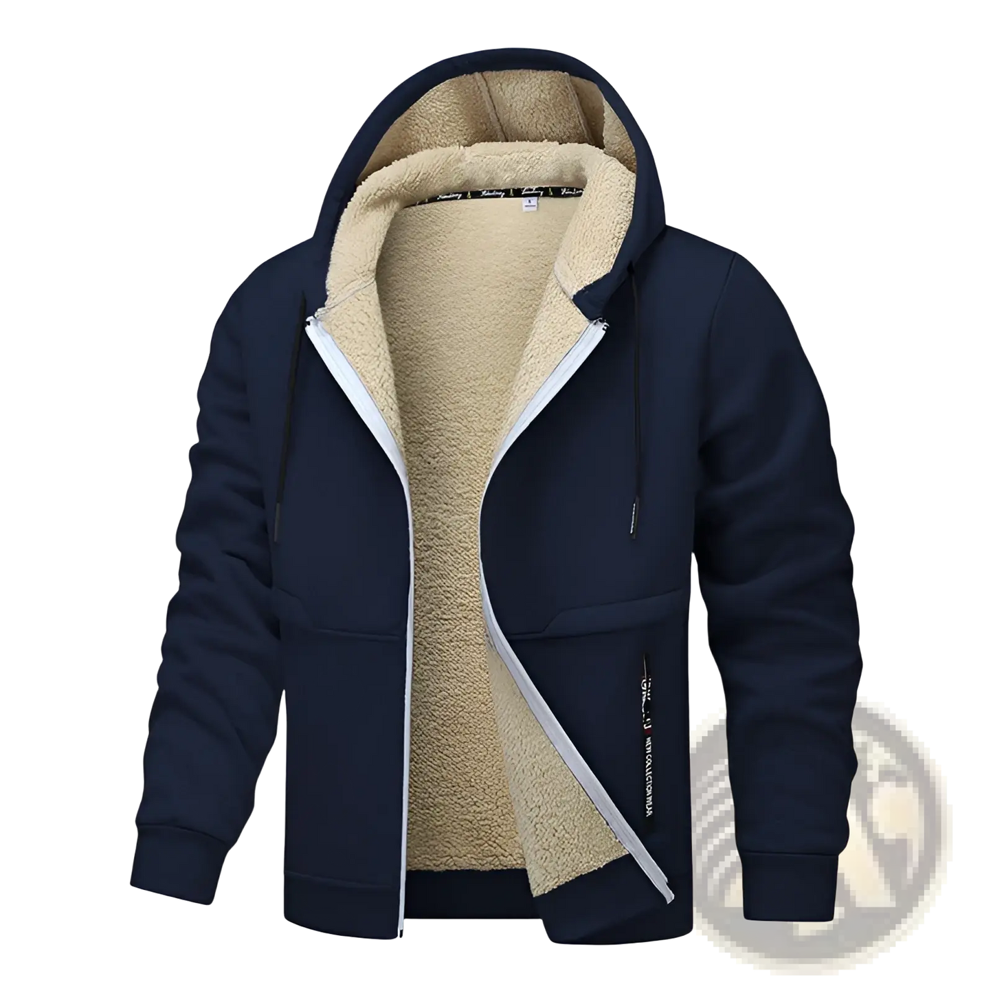 Men's Heavyweight Sherpa Lined Fleece Zip Up Hoodie