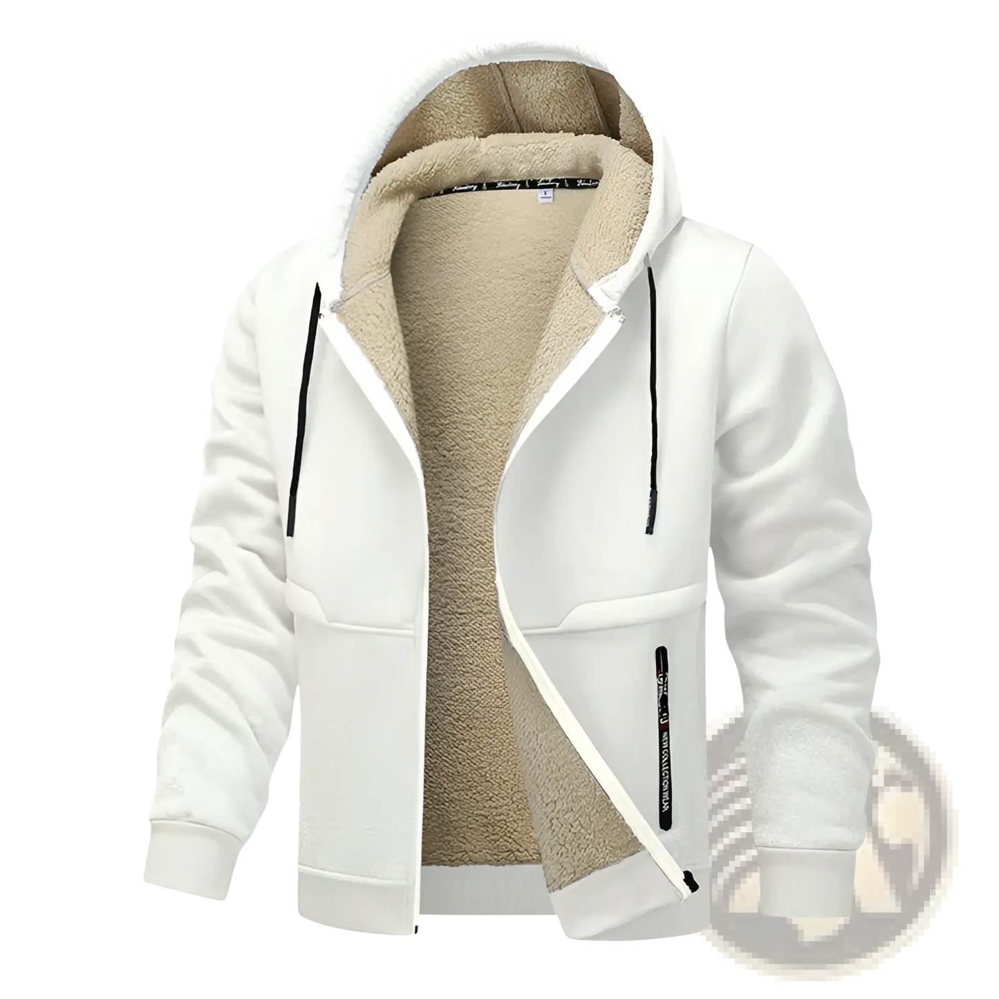 Men's Heavyweight Sherpa Lined Fleece Zip Up Hoodie