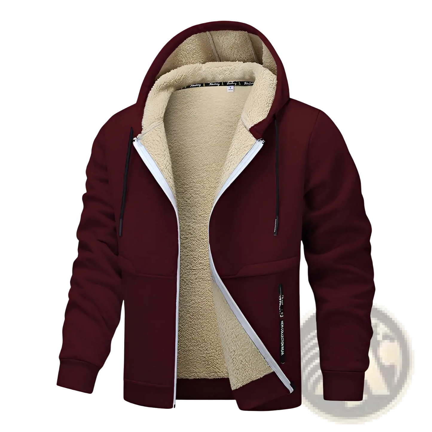 Men's Heavyweight Sherpa Lined Fleece Zip Up Hoodie