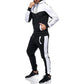 Men's Color Block Hooded Tracksuit and Jogger Set