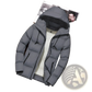 Men's Hooded Quilted Puffer Jacket with Zipper Closure
