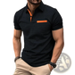 Men's Jacquard Plaid Sport Polo Shirt with Contrast Trim