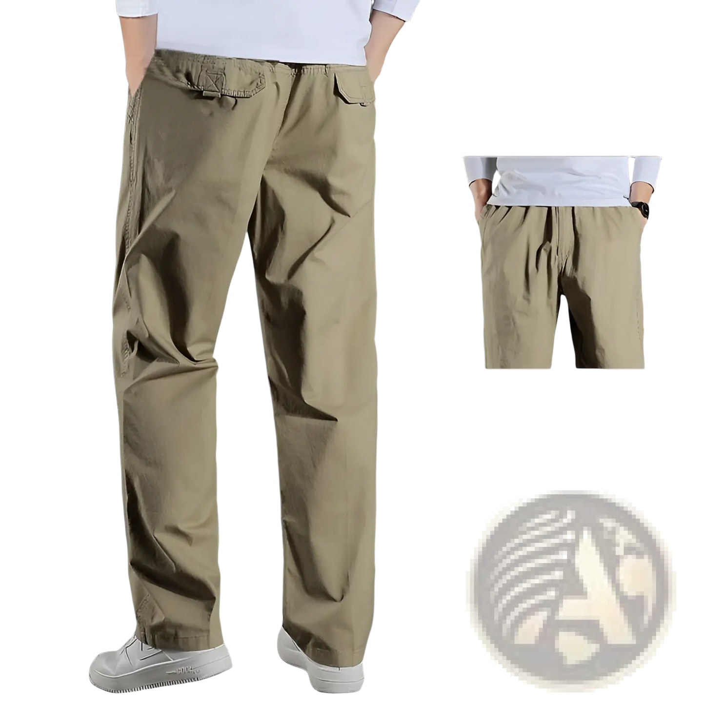 Men's Japanese Style Cotton Straight Leg Workwear Pants