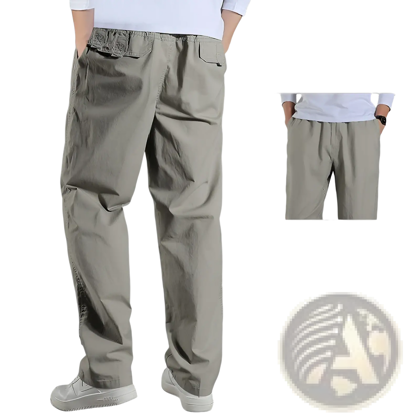 Men's Japanese Style Cotton Straight Leg Workwear Pants