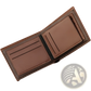 Men's Leather Bifold Wallet with Card Slots and Id Window