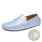 Men's Leather Driving Loafers with Rubber Soles