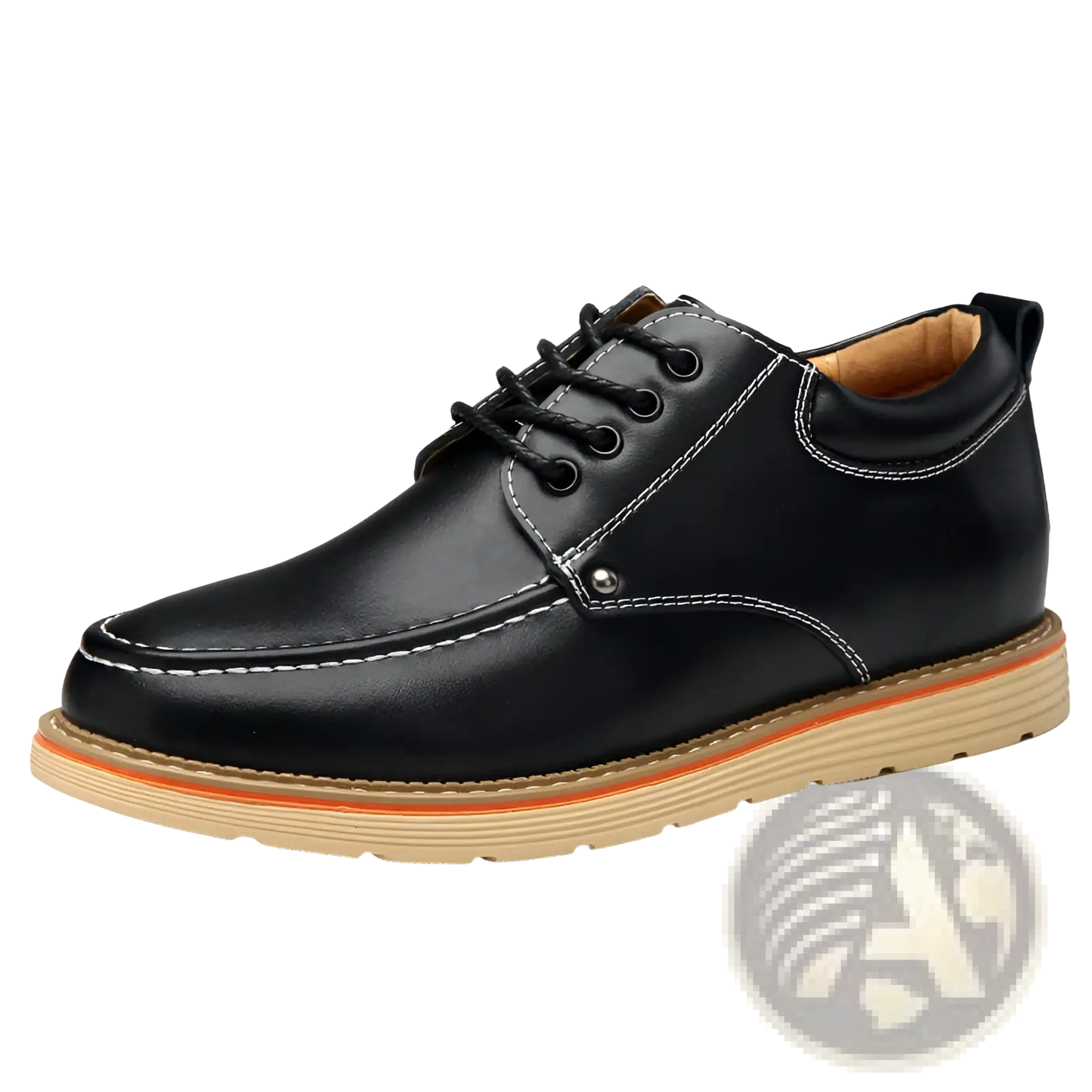 Men's Leather Height Increasing Shoes 6cm Insole