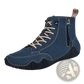 Men's Leather High Top Boots with Side Zipper
